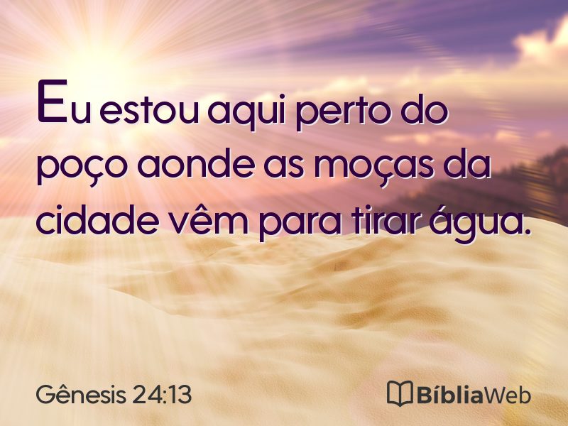 Gênesis 24:13 em imagem para compartilhar