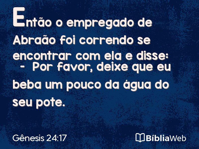 Gênesis 24:17 em imagem para compartilhar