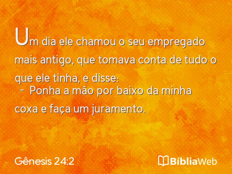 Gênesis 24:2 em imagem para compartilhar