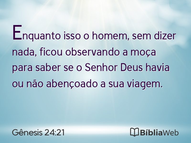 Gênesis 24:21 em imagem para compartilhar