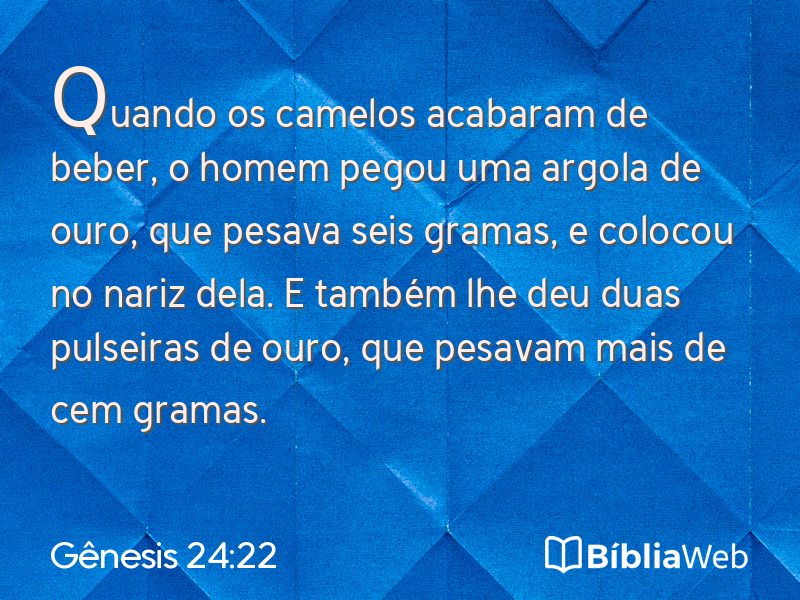 Gênesis 24:22 em imagem para compartilhar