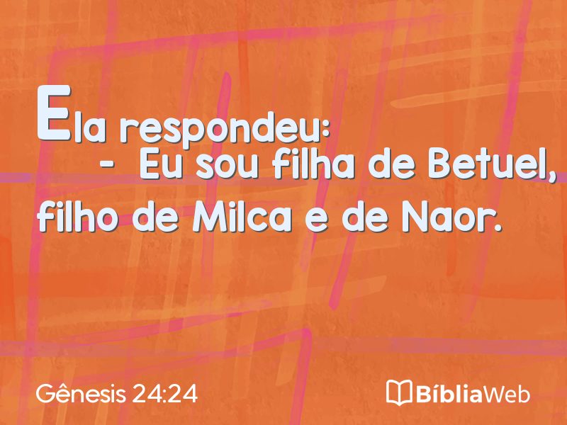 Gênesis 24:24 em imagem para compartilhar