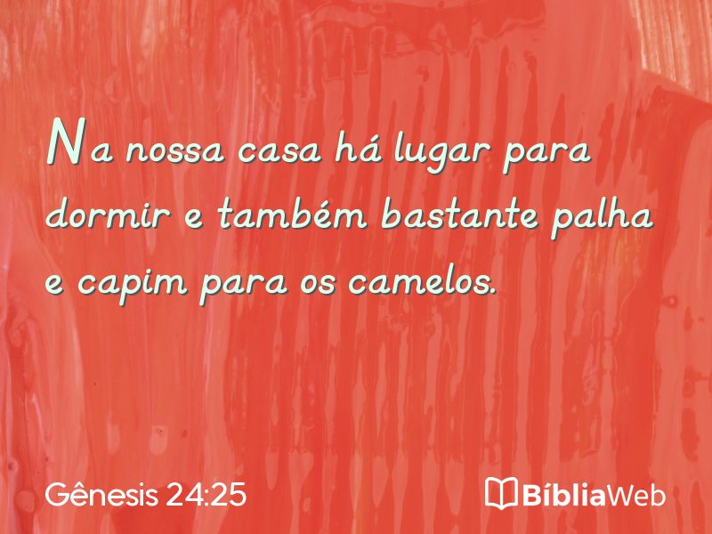 Gênesis 24:25 em imagem para compartilhar