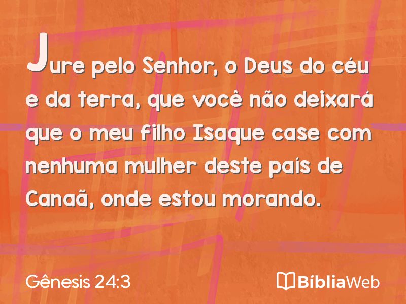 Gênesis 24:3 em imagem para compartilhar