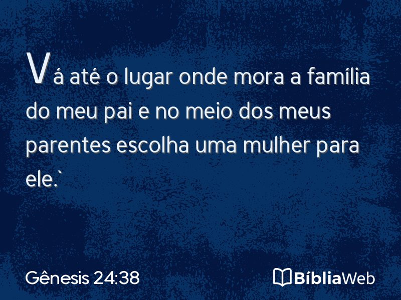 Gênesis 24:38 em imagem para compartilhar