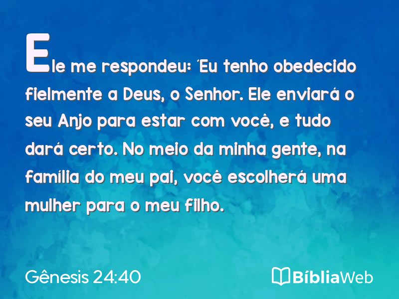 Gênesis 24:40 em imagem para compartilhar