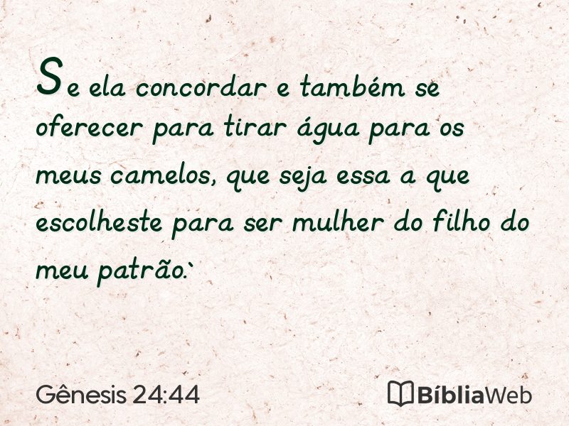 Gênesis 24:44 em imagem para compartilhar