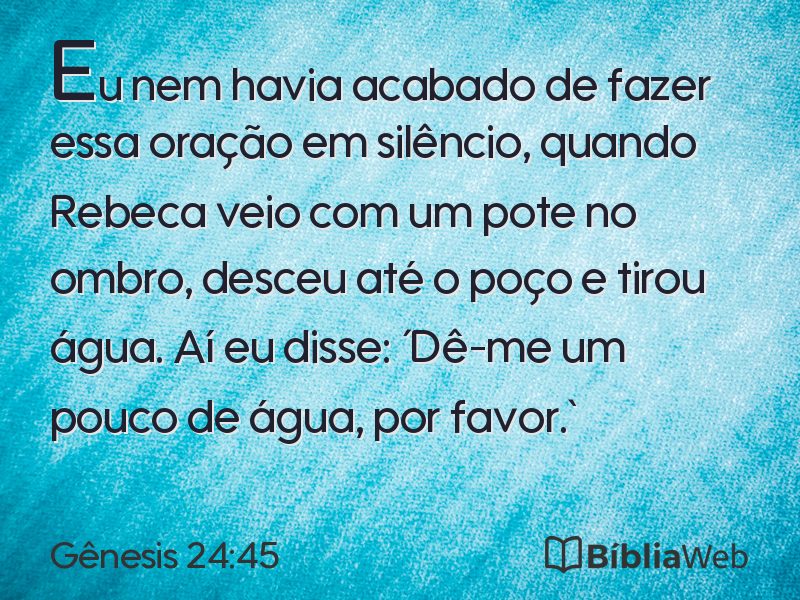 Gênesis 24:45 em imagem para compartilhar