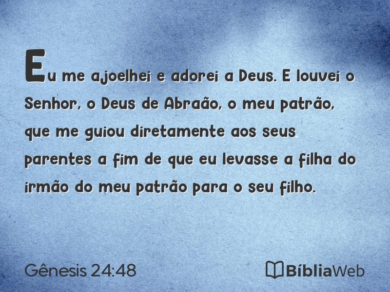 Gênesis 24:48 em imagem para compartilhar