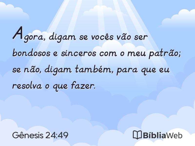 Gênesis 24:49 em imagem para compartilhar