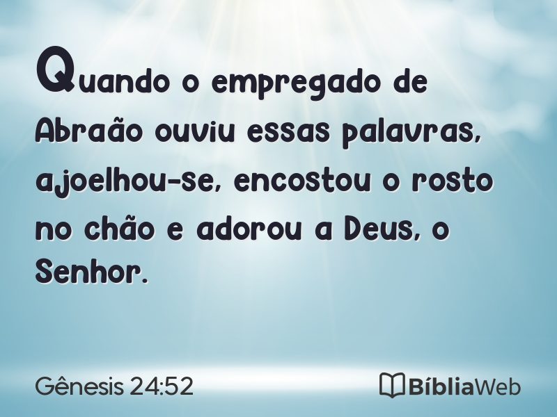 Gênesis 24:52 em imagem para compartilhar
