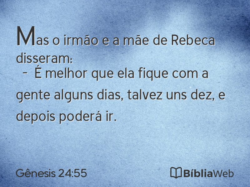 Gênesis 24:55 em imagem para compartilhar