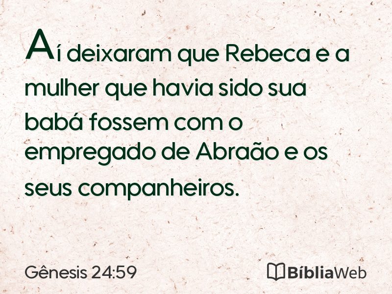 Gênesis 24:59 em imagem para compartilhar