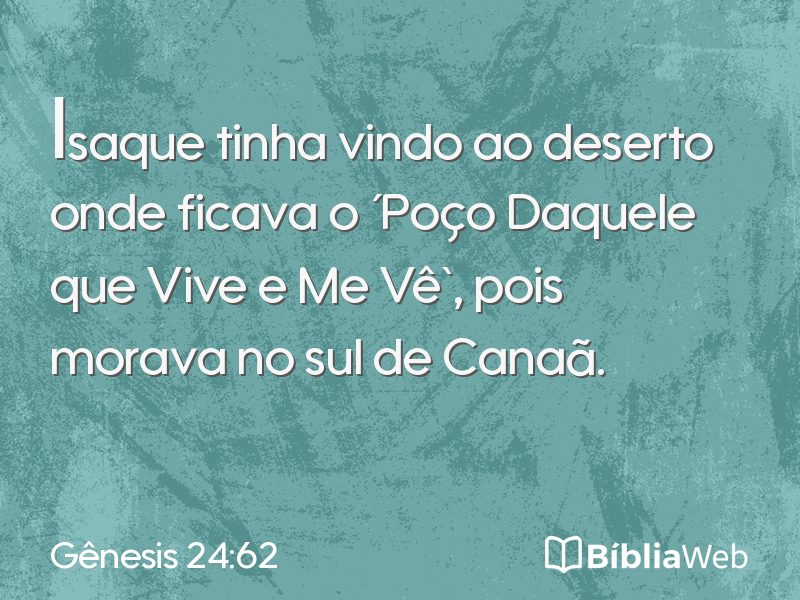 Gênesis 24:62 em imagem para compartilhar