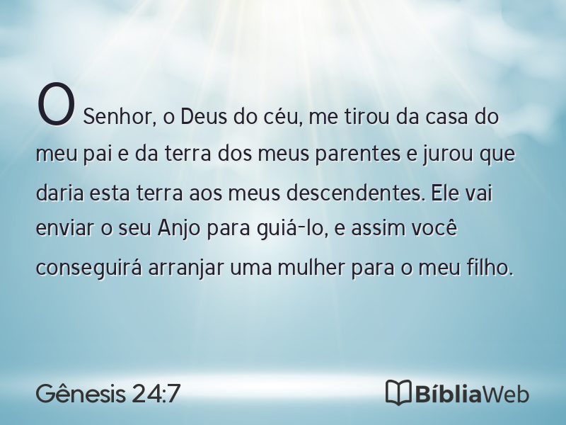 Gênesis 24:7 em imagem para compartilhar
