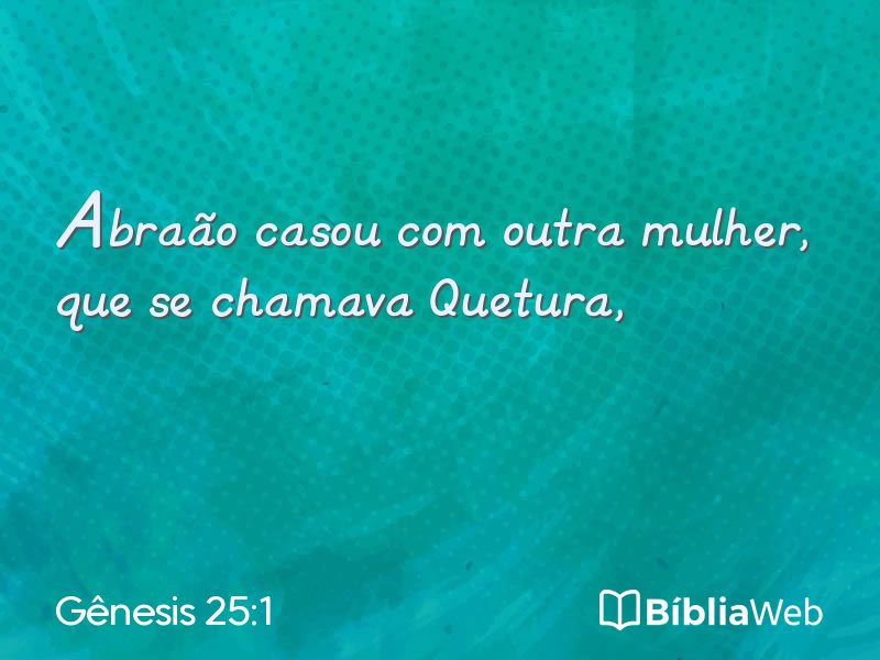 Gênesis 25:1 em imagem para compartilhar
