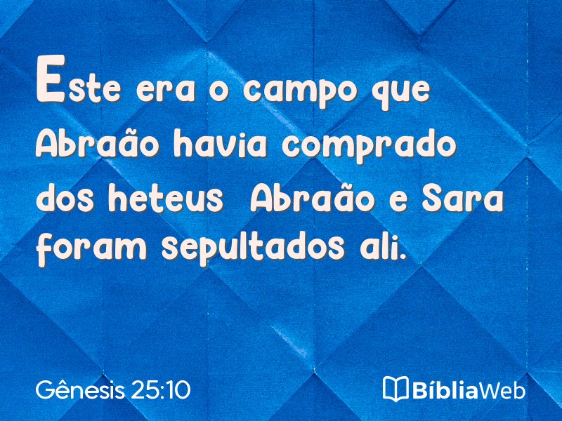Gênesis 25:10 em imagem para compartilhar