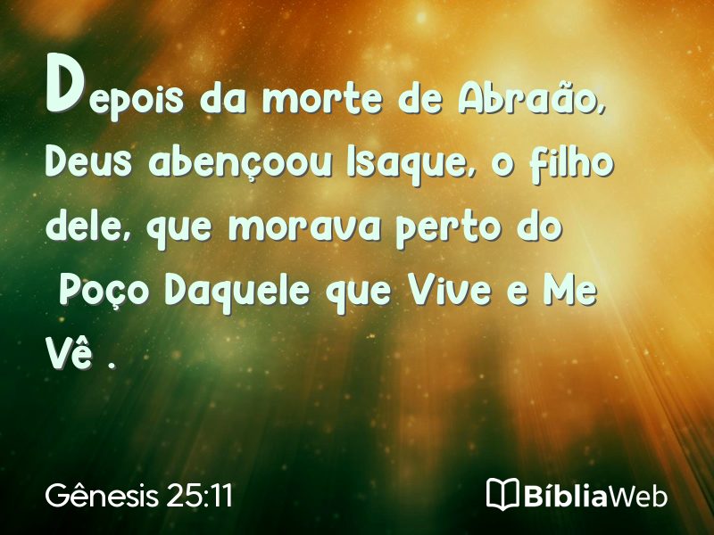 Gênesis 25:11 em imagem para compartilhar
