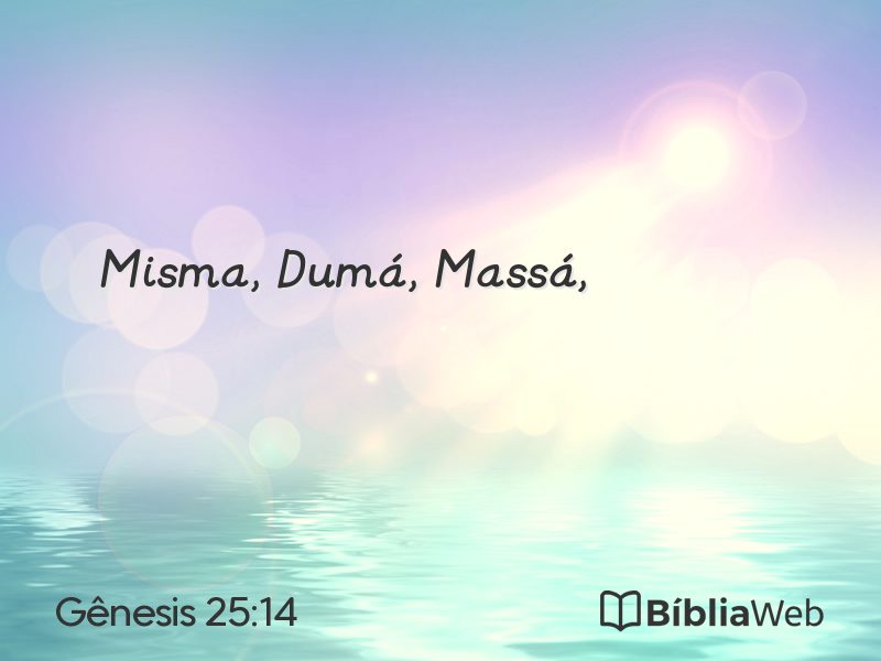 Gênesis 25:14 em imagem para compartilhar