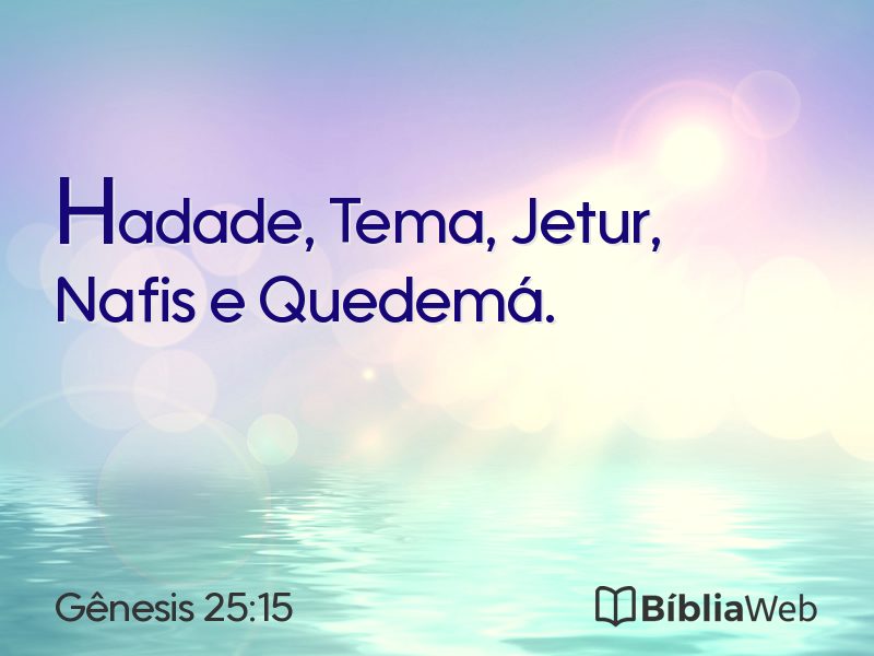 Gênesis 25:15 em imagem para compartilhar