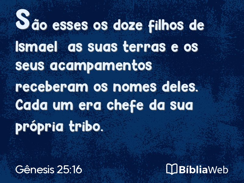Gênesis 25:16 em imagem para compartilhar