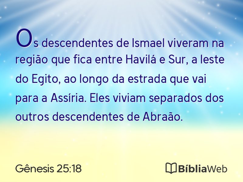 Gênesis 25:18 em imagem para compartilhar