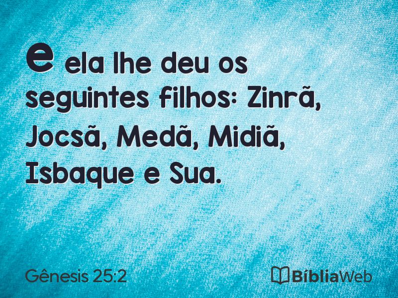 Gênesis 25:2 em imagem para compartilhar