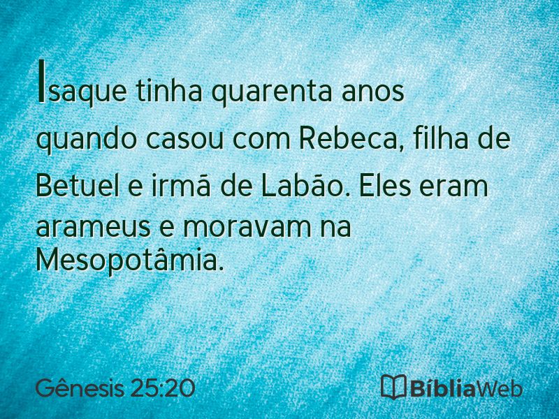 Gênesis 25:20 em imagem para compartilhar