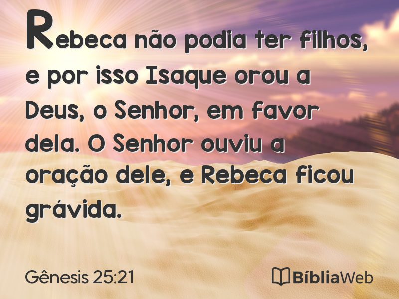 Gênesis 25:21 em imagem para compartilhar