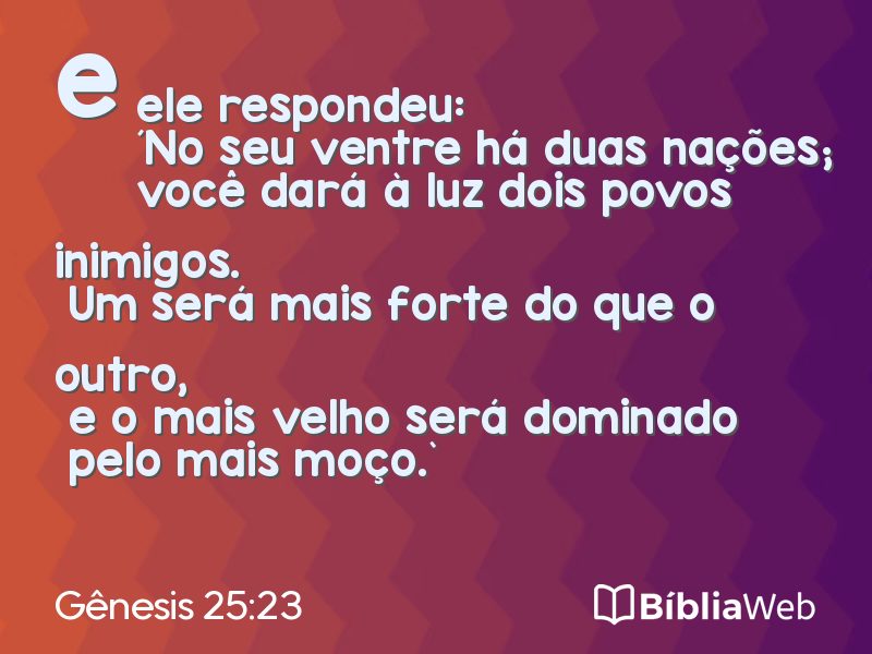 Gênesis 25:23 em imagem para compartilhar