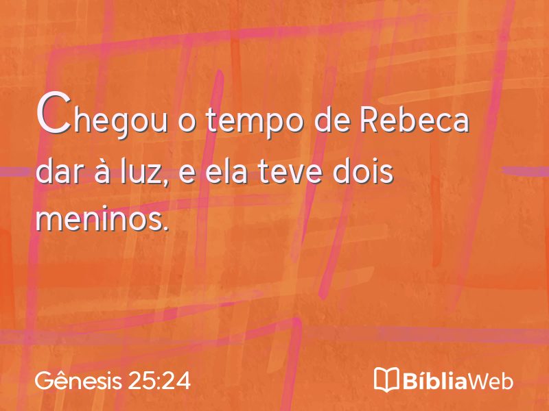 Gênesis 25:24 em imagem para compartilhar