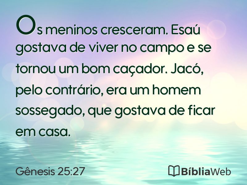 Gênesis 25:27 em imagem para compartilhar