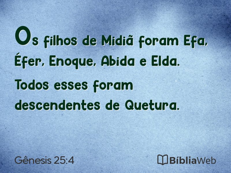 Gênesis 25:4 em imagem para compartilhar