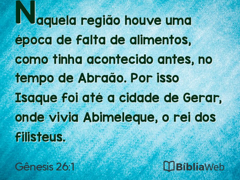 Gênesis 26:1 em imagem para compartilhar