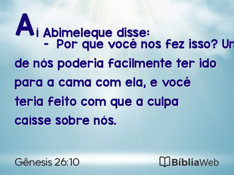 Gênesis 26:10 em imagem para compartilhar