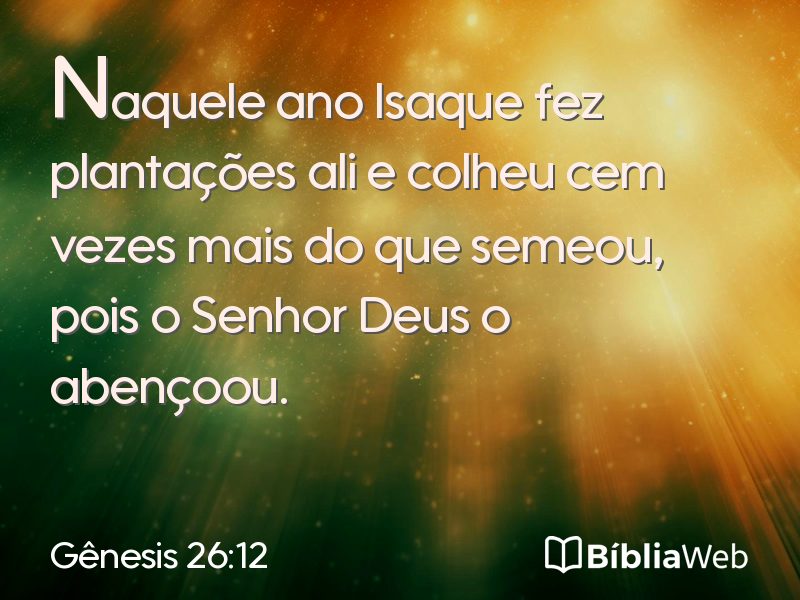 Gênesis 26:12 em imagem para compartilhar