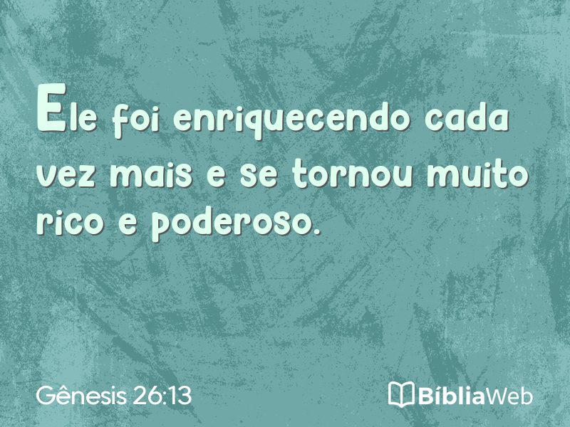 Gênesis 26:13 em imagem para compartilhar