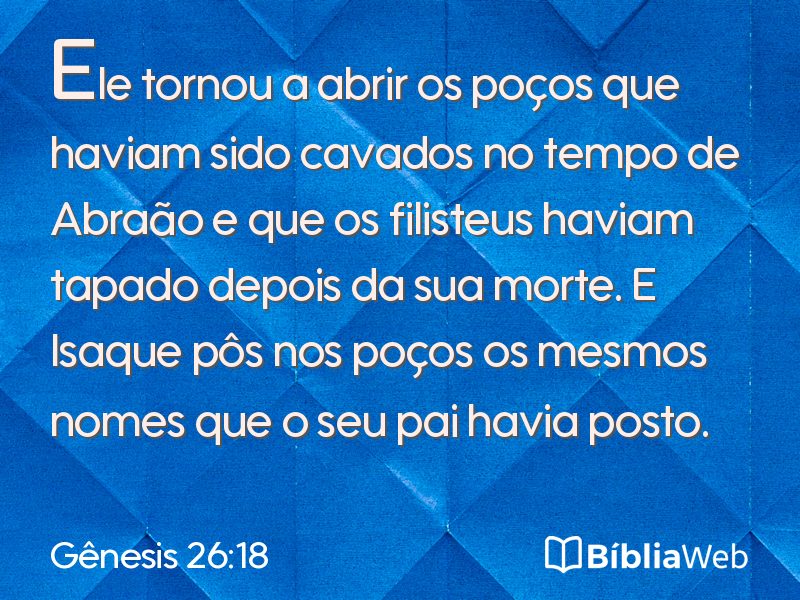 Gênesis 26:18 em imagem para compartilhar