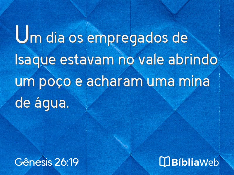 Gênesis 26:19 em imagem para compartilhar