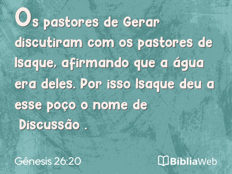 Gênesis 26:20 em imagem para compartilhar
