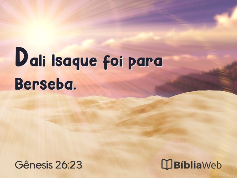 Gênesis 26:23 em imagem para compartilhar