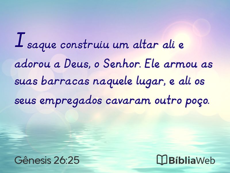Gênesis 26:25 em imagem para compartilhar
