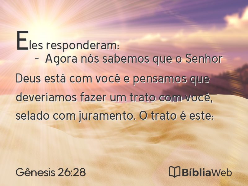 Gênesis 26:28 em imagem para compartilhar