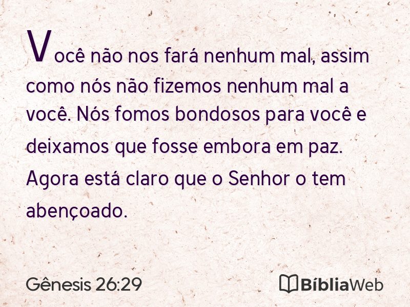 Gênesis 26:29 em imagem para compartilhar