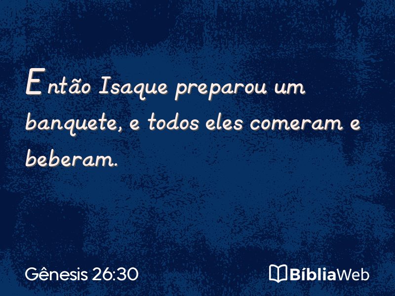 Gênesis 26:30 em imagem para compartilhar