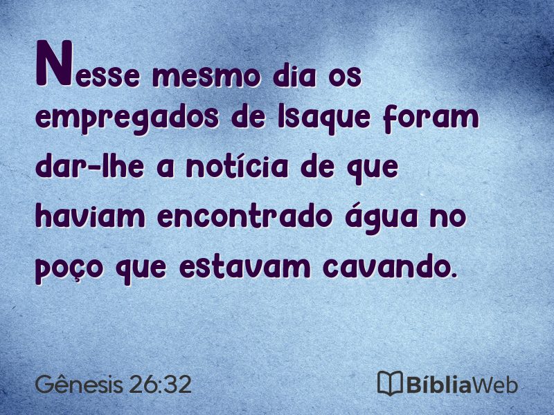 Gênesis 26:32 em imagem para compartilhar