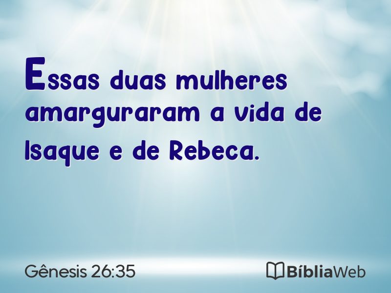 Gênesis 26:35 em imagem para compartilhar