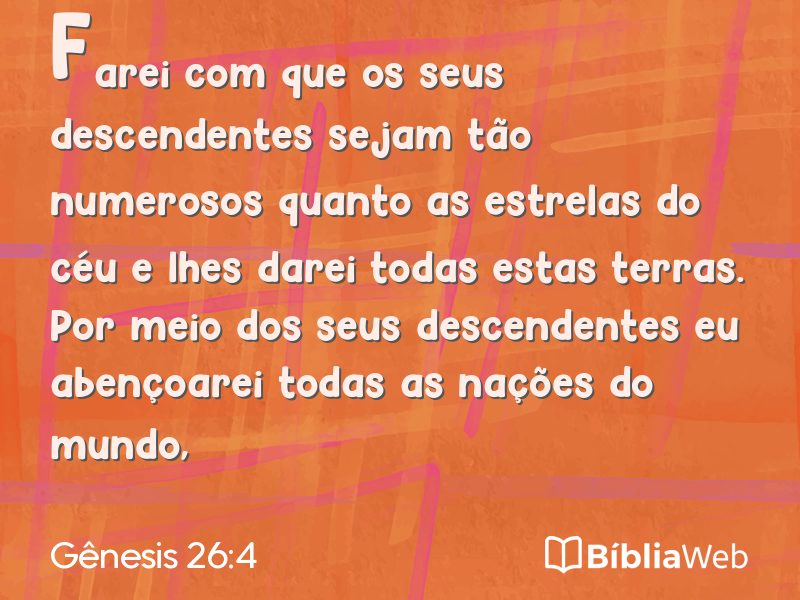 Gênesis 26:4 em imagem para compartilhar