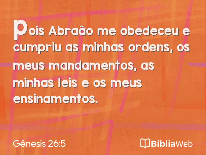 Gênesis 26:5 em imagem para compartilhar