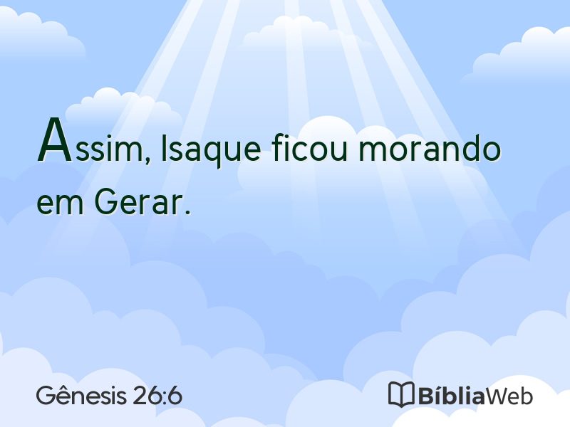 Gênesis 26:6 em imagem para compartilhar